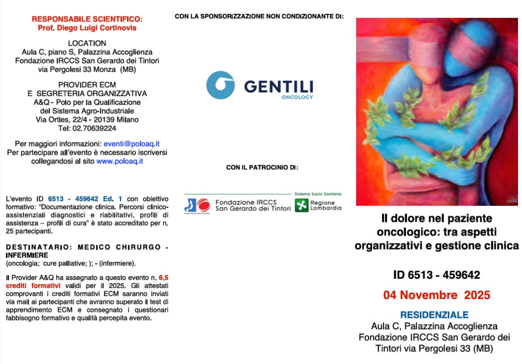 Il dolore nel paziente oncologico: tra aspetti organizzativi e gestione clinica